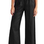 Boden 100% Linen Wide Leg Pants Drawstring Ankle Summer Casual Brown 14L 38"x34" Size 14 Photo 0