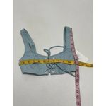 Solid & Striped Solid‎ & Striped Isabella Lace Up Bikini Swim Top Sky Blue XS Extra Small Photo 4