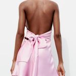 ZARA dress mini halter pink satin Bow  🍬 🎀 wedding party coctail bridal shower Photo 8