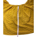 Universal Threads Universal Thread Womens Off Shoulder Crop Top Size Sm Mustard Yellow Eyelet Top Photo 9