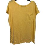 Merokeety  Shirt Womens M Yellow Cap Sleeve Stretch Tee Modest Casual Top Photo 1