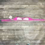 Luli Fama Pink Strappy V Ring Bandeau Back Tie Muy Caliente Bikini Top NWT Small Photo 7