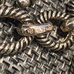 Sterling Silver Artisan Cushion Cut Smokey Topaz  Rope Cable Link Necklace Photo 4