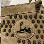 Christian Louboutin Veau Velours Spikes in Kraft Metal Colombe 39.5 Photo 5