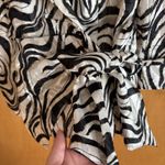 Alex Evenings  Blazer Womens‎ Small Silver Black Tie Closure Photo 5