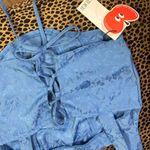 Cider Blue Fitted Bustier Tank Top Photo 2