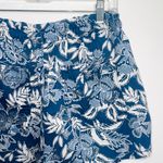 American Eagle Blue & White Tropical Floral Print High Rise Shorts Photo 6