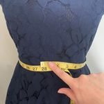 Monteau NWOT Navy Blue Floral Fit and Flare A-Line Mini Dress Party Cocktail New Photo 4