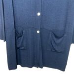 YALA LESLIE LONG SLEEVE OVERSIZE BAMBOO CARDIGAN SLOUCH POCKETS‎ BLUE WOMEN S/M Photo 3
