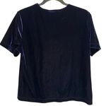 Kathie Lee Collection  Vintage Purple Velour  V Neck Short Sleeve Blouse Photo 1