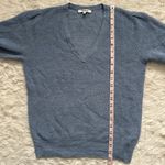 Madewell Sweater Alpaca-Blend Deep V-Neck Long Sleeve Hthr Blue Jeans M Photo 10
