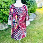 Winwin  Women's Lace Tunic Top Multicolor Boho 1/2 Sleeves Polyester Size… Photo 4