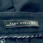 ZARA Woman Cropped Dress Pants Navy Blue Size 10 Photo 2