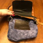 EL CEIBO HANDCRAFTED TAN SUEDE AND BLACK LEATHER CROSSBODY MESSENGER BAG Brown Photo 10