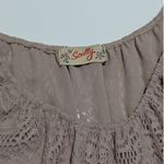 Scully Lace Ruffle Flare Sleeve Blouse Tan Brown Womens X Photo 2