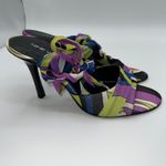 Nine West  Womens 6.5 Fabric Multi Color Print Heeled Pumps Scarf Wrap Sexy Party Photo 8