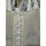 Vintage 1980's Women's Lady Marlene White Rosette Bustier Top size 40D Coquette Photo 2