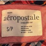 Aeropostale  Royal Stewart Plaid Long Sleeve Collared Button Up 100% Cotton Top S Photo 7