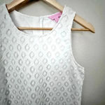 Lilly Pulitzer | White Fringe Sleeveless Top Crochet Gold Zipper | Size XS Photo 1