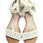 Joie  Jolee Flat Sandal US 6 Crochet Ankle Tie Tassel Boho Spring Summer Vacation Photo 3