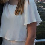 Queen Of Sparkles Metallic White top Size M Photo 2