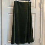 1. State  Midi Green Velvet Skirt Photo 1
