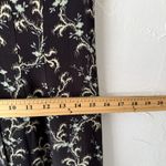 J Jill Dress Womens 4 Black White Floral Button Front Short Sleeve Rayon Midi Photo 6