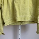 J.Jill  Linen Blend‎ Jacket Snap Front Lightweight Chartreuse Green Size M Photo 7