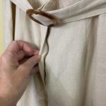 Japna  Linen Cotton Light Oatmeal Jumpsuit Size XS Photo 6