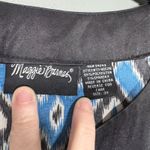 Maggie Barnes Blue & Black Ikat Kaftan Style Tunic Top - 3X - Women's Plus Size Photo 3