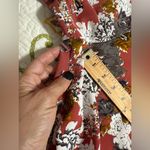 JustFab  women’s size large Floral Wrap v-neck long sleeve top lightweight Photo 2