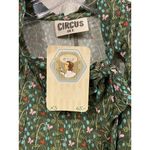 Circus Anna Shirt Womens XS Floral Print Long Sleeve Blouse Bow Tie UK 8 Green Photo 2