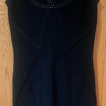 Bebe  Mesh Studded Bandage Bodycon‎ Sleeveless Mini Dress Black Size Small Photo 0