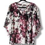 Sew in Love women’s size small short split sleeve floral print dressy casual Gray Photo 0