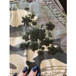 Roxy VTG Y2K  Mini Skirt Sz 1 Camo Camouflage Flower Embroidery Skater Surfer Photo 1