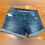 joe's jeans Joe’s Jeans Women’s Denim Shorts Size 26 Distressed Rolled Hem Blue Stretch Photo 0