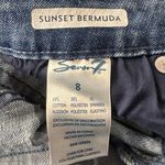 Seven7  SZ 8 Sunset Bermuda Jean Shorts Frayed Hems Distressed Stretch Mid-Rise Photo 6