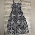 Faded Glory  Women Black Gray Patterned Halter Neck Elastic Waist Maxi Dress XL Photo 11