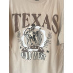 Charlotte Russe  T-Shirt Women's M Beige Texas Rodeo Cowboy Tee Short Sleeve NWT Photo 4