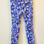 Gap Blue and White Printed Workout Leggings Photo 1