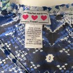 Trixxi ✨Size Small spaghetti strap Blue Patterned sheer Top silver bead detail Photo 6
