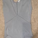 Dance & Marvel Deep V Gray Bodysuit  Photo 3