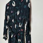 Kate Spade  Deco Bloom Crepe Button Front Long Sleeves Collared Mini Dress size 4 Photo 9