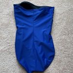 Croft & Barrow strapless blue swim suit Photo 1