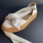 RHIANNA FENTY X PUMA | Cream Bow Creeper Flatform Sandals Sz 8 White Photo 5