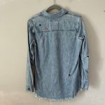 Lucky Brand  Distressed Denim Shirt  Embroidery Bugs Photo 4