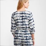 Aeropostale Aeropostal Navy and White Tie-Dye Romper Women’s Sz Medium 3/4 Sleeve V-neck Photo 5