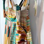 ALÉMAIS Sloane Tiered Midi Patchwork Dress Size 4 US (8 AU) Orange Photo 6