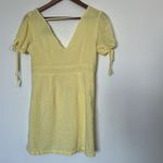 Forever 21 Forever‎ 21 Eyelet Button Front V-Neck Mini Dress Butter Yellow Medium Photo 2