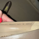 Salvatore Ferragamo Women's Silver Metallic Leather Pumps Size 8 Narrow Vintage Photo 4